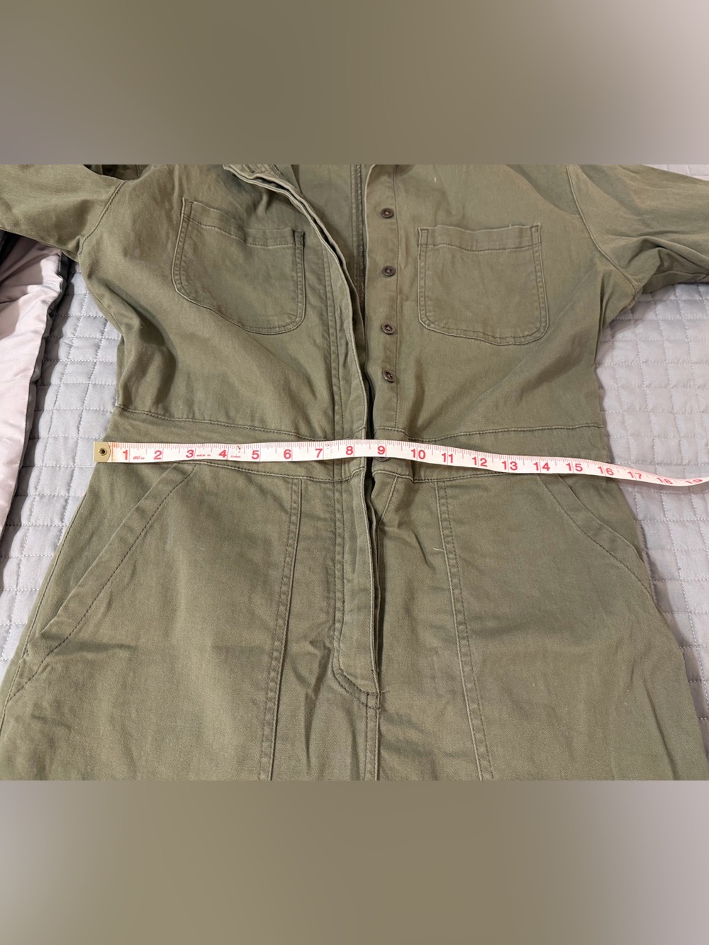 Altar'd State Olive Green Short-Sleeve Utility Jumpsuit - Picture 6 of 7